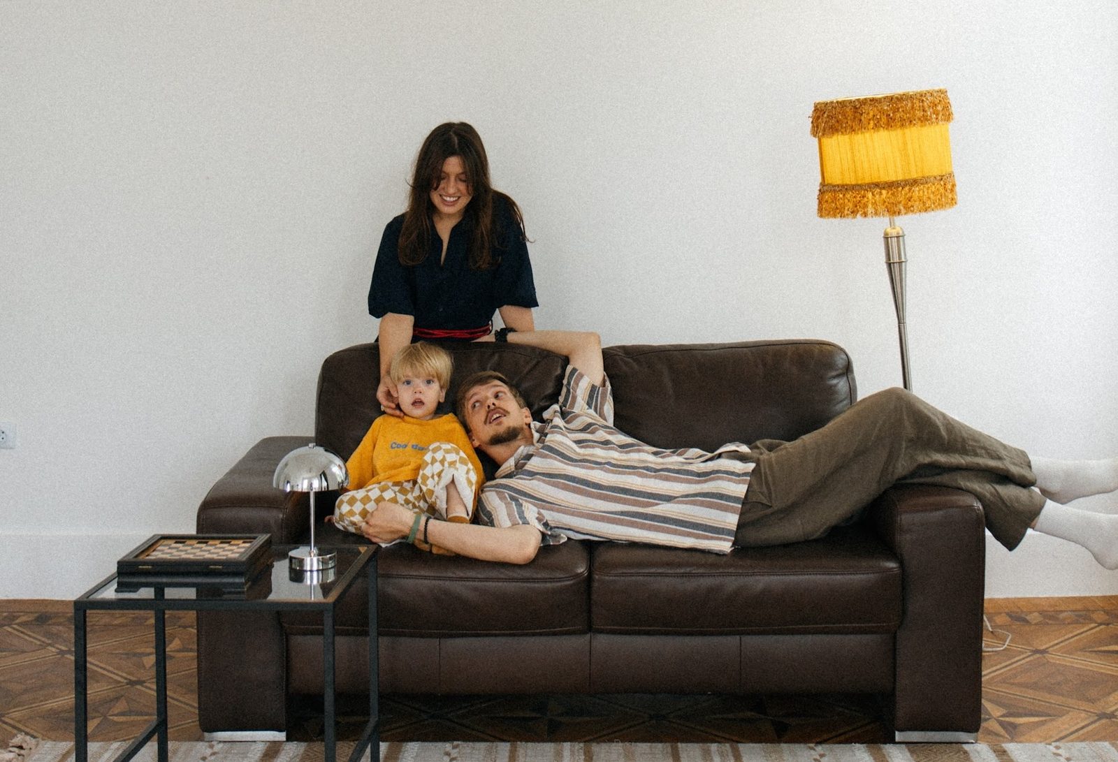 Kostia, Lana and Nazar at home
